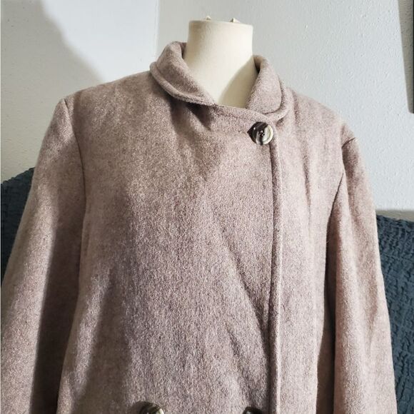 100% Wool Coat Blush Winter Coat M/L - Picture 5 of 12